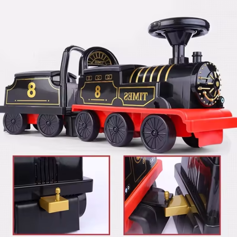 Large Rail Train Ride On Car Electric Retro Train with Carriages